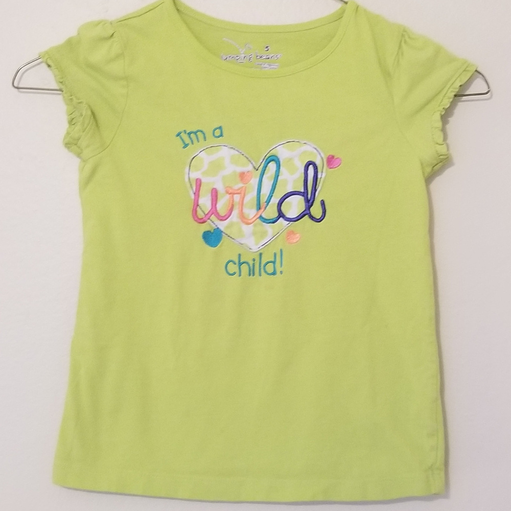 Cute Green "Wild Child" Girls' T-Shirt